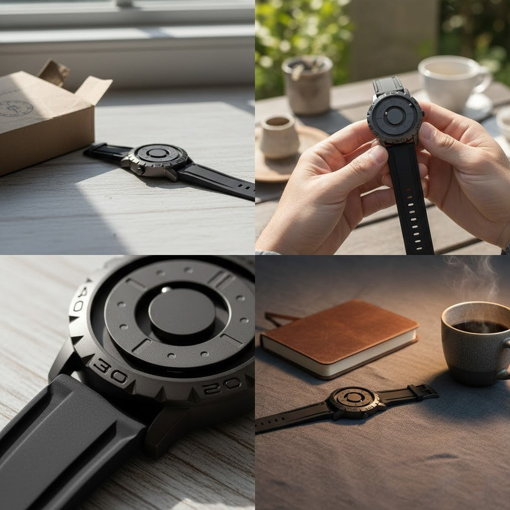 Magnetic Ball Pointer Quartz Watch