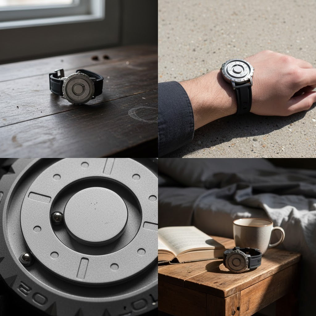 Magnetic Ball Pointer Quartz Watch