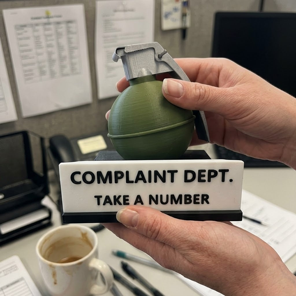 Passive-Aggressive Office Energy Desk Sign