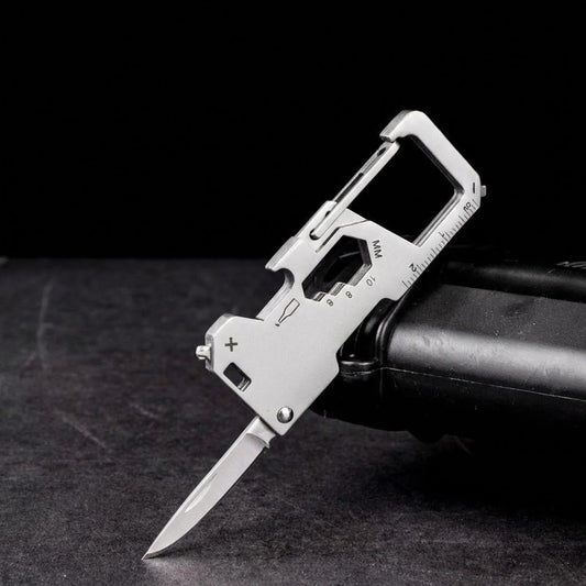Tactical Steel EDC Folding Keychain Multi-Tool
