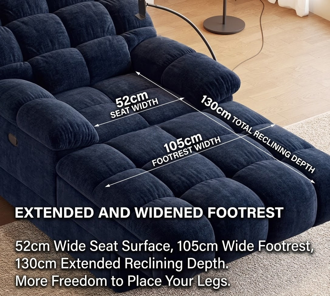 Electric Recliner Chaise Cloud Lounge Sofa