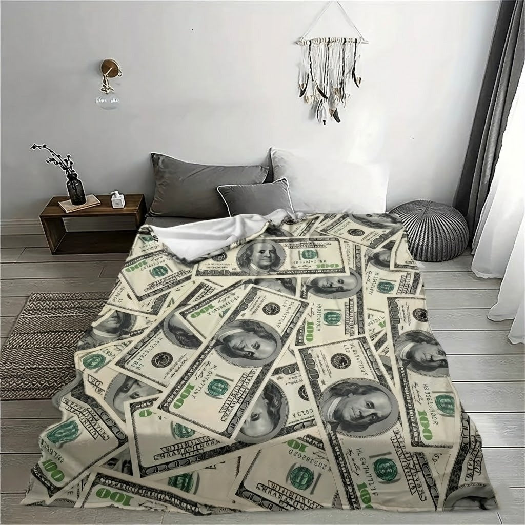 Funny Money Money Soft Sofa Blanket