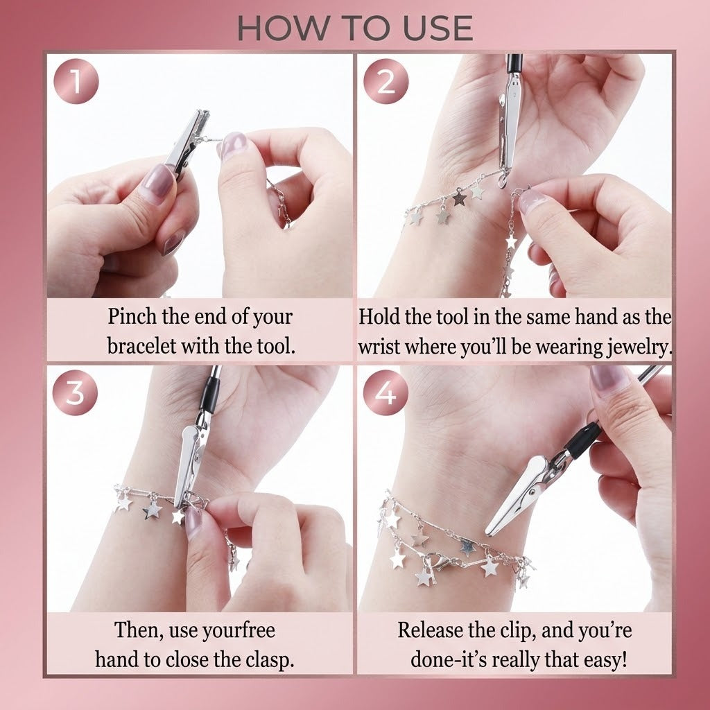 One Hand Bracelet Clasp Holder Jewelry Tool