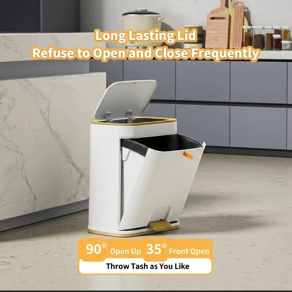 Easy-Clean Elegant Bathroom Trash Can