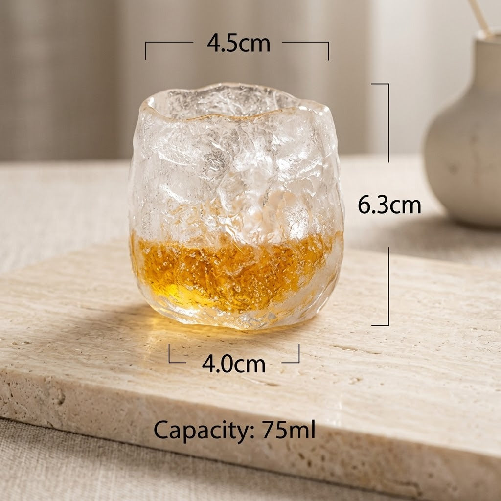 Ice Glaze Handmade Japanese Tea Cup