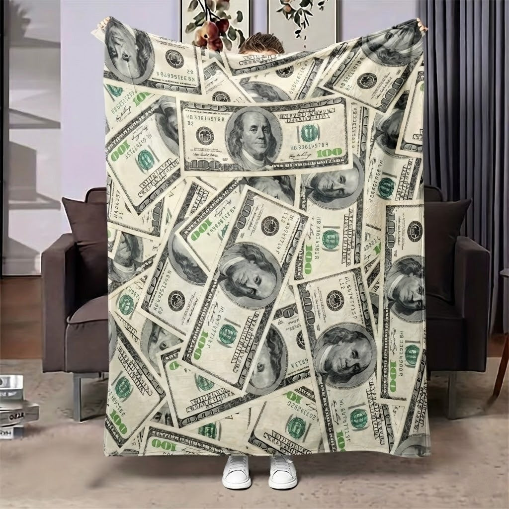 Funny Money Money Soft Sofa Blanket