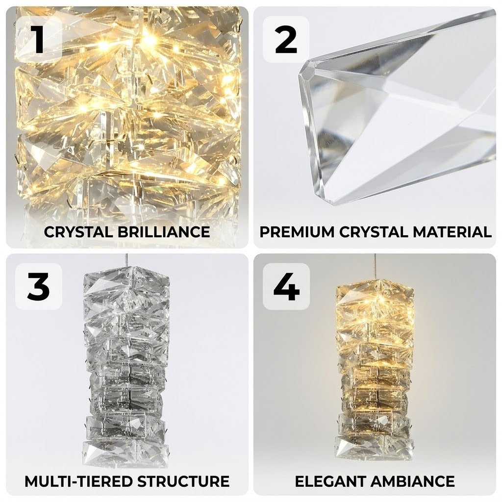 Crystal Frost Chandelier Lamp
