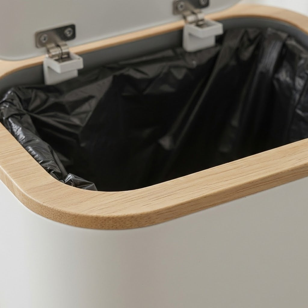 Easy-Clean Elegant Bathroom Trash Can