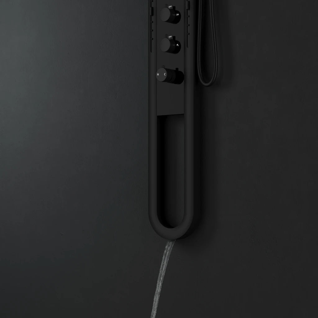 High-flow Thermostatic Digital LED Rainfall Shower Set