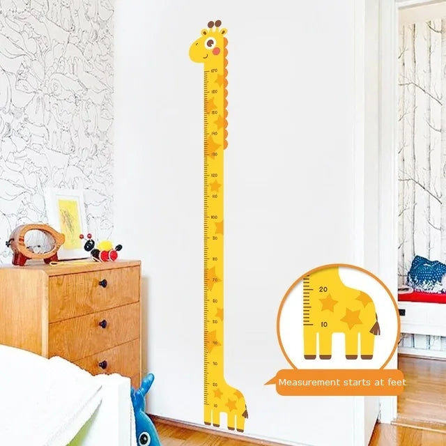 Animal Theme Kids Height Measurement Wall Sticker
