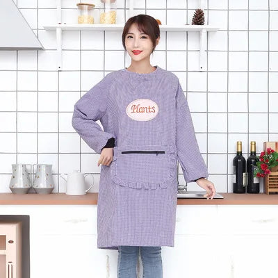 Cute Long Sleeve Waterproof Kitchen Apron