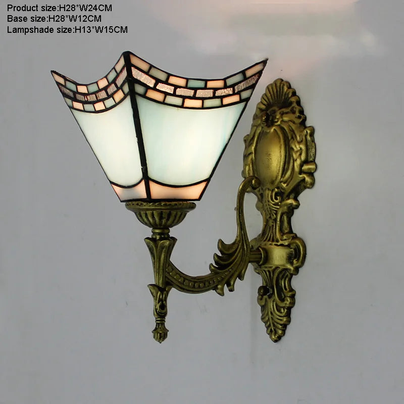 Prism Flight Stained Glass Butterfly Pyramid Wall Lamp
