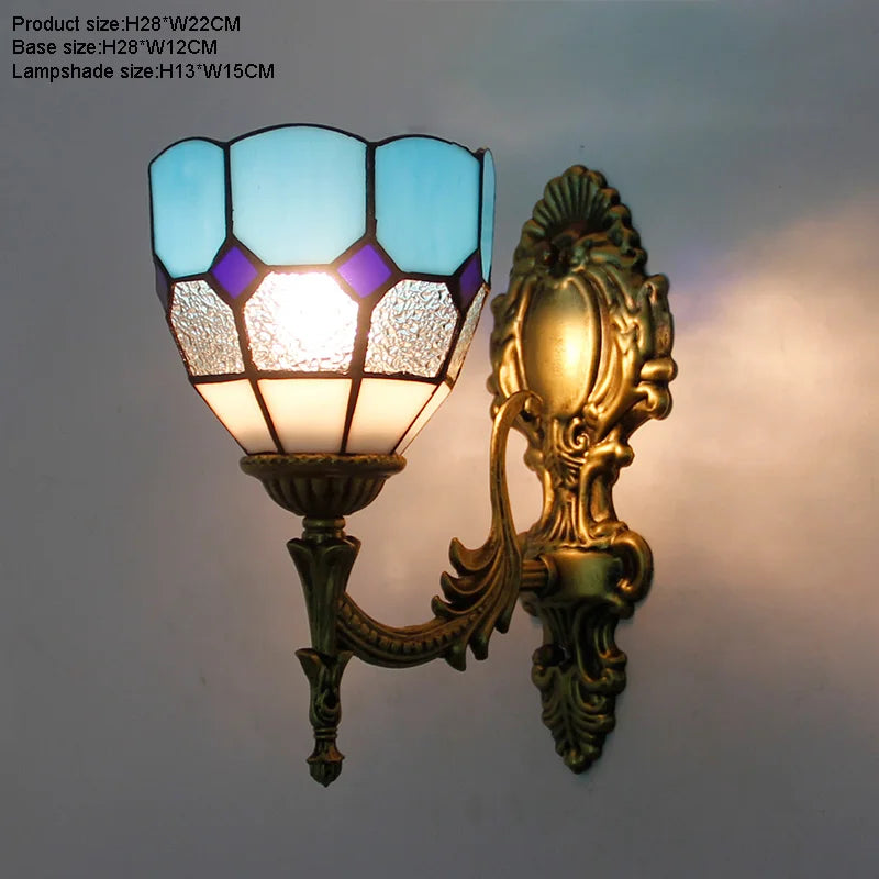 Prism Flight Stained Glass Butterfly Pyramid Wall Lamp