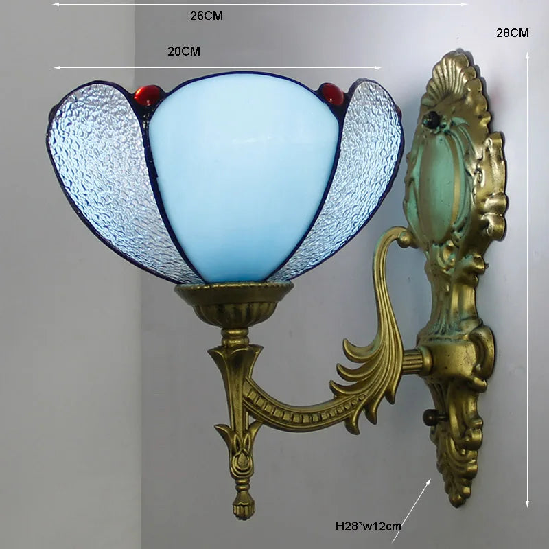 Prism Flight Stained Glass Butterfly Pyramid Wall Lamp