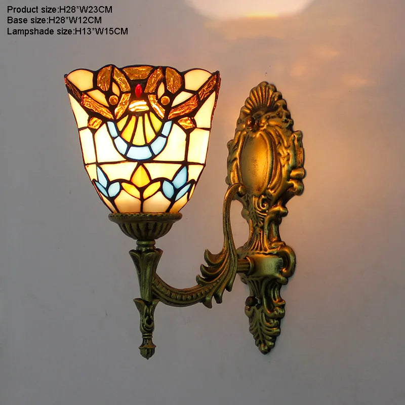 Prism Flight Stained Glass Butterfly Pyramid Wall Lamp