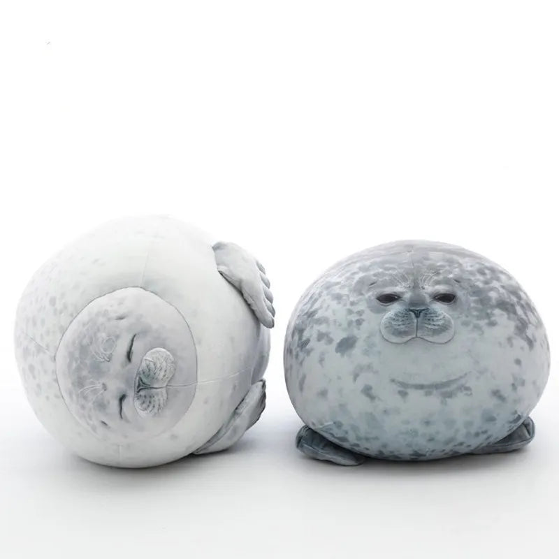 Chubby Seal Round Plush Pillow