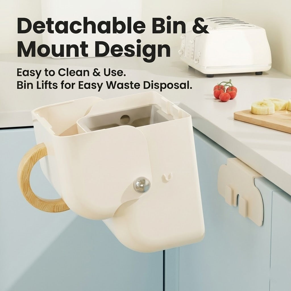 Flip Click Wall-Mounted Kitchen Trash Bin