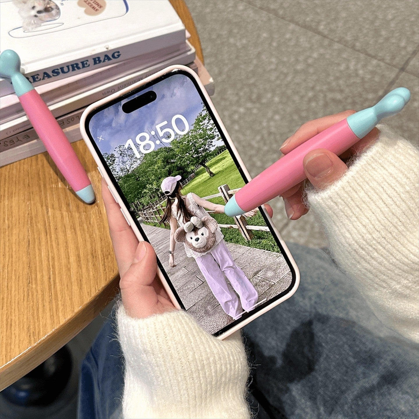 Stylus Holder Cute iPhone Case