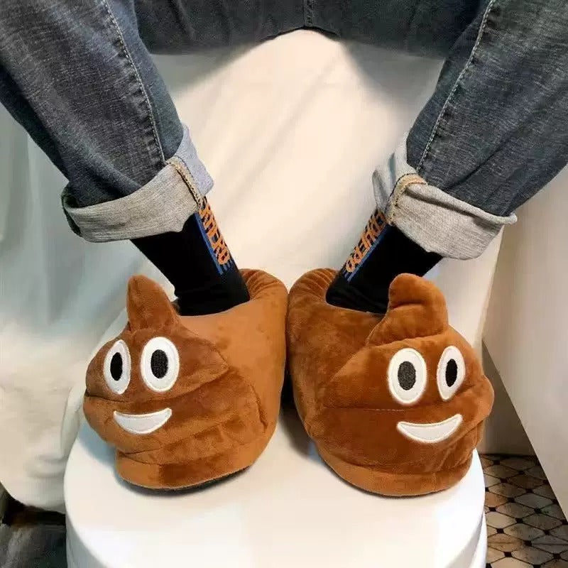 Funny Poop Warm Plush Slippers