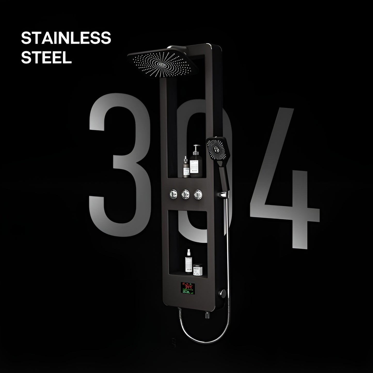 Smart Digital Display Elegant Rainfall Shower Set