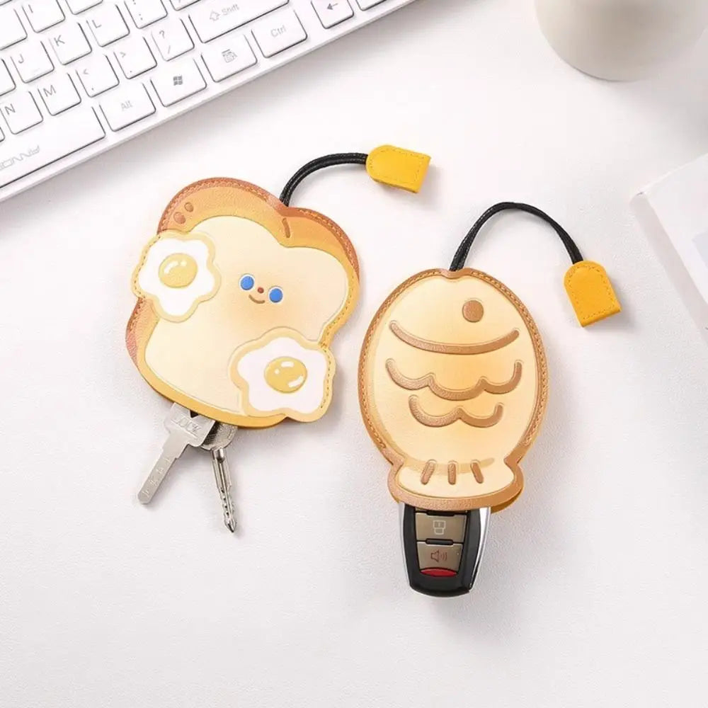 Cartoon Leather Universal Pull-Out Key Case