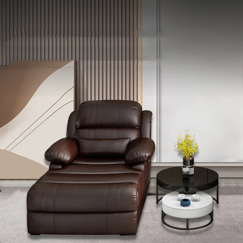 Premium Italian Leather Reclining Lounge Chair