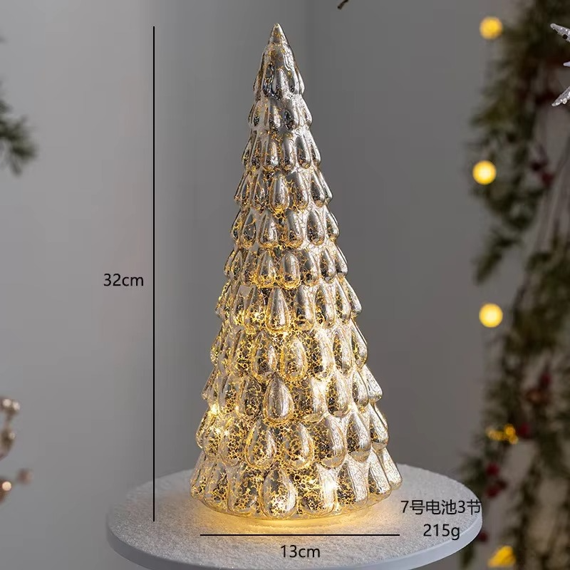 Christmas Time LED Frosted Glass Tree Lamp