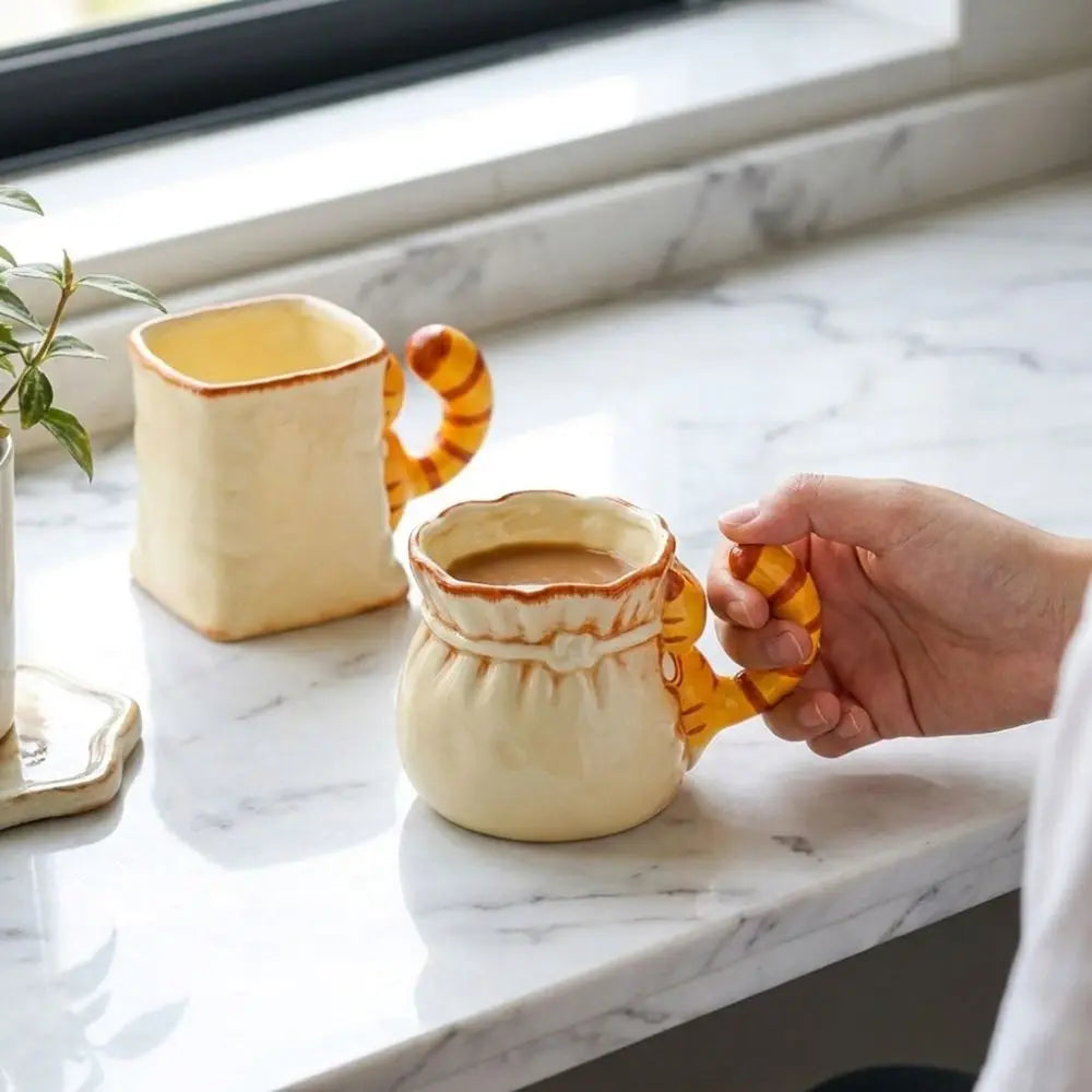 Cat Tail Ceramic Coffee Mug