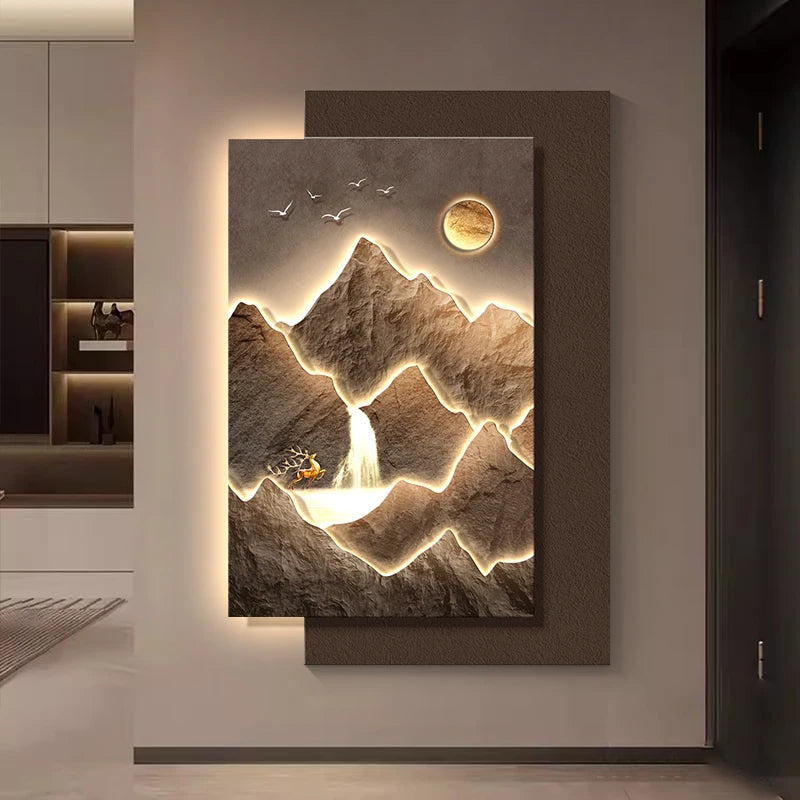 Mountain Landscape Modern Wall Art