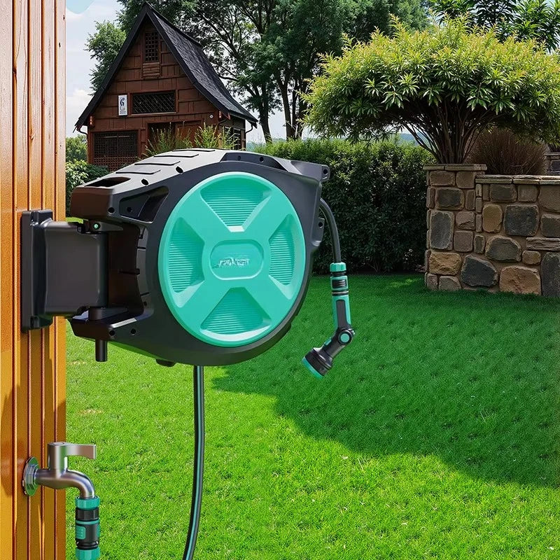 Yardpilot Auto-Retractable Wall-Mounted Garden Hose Reel