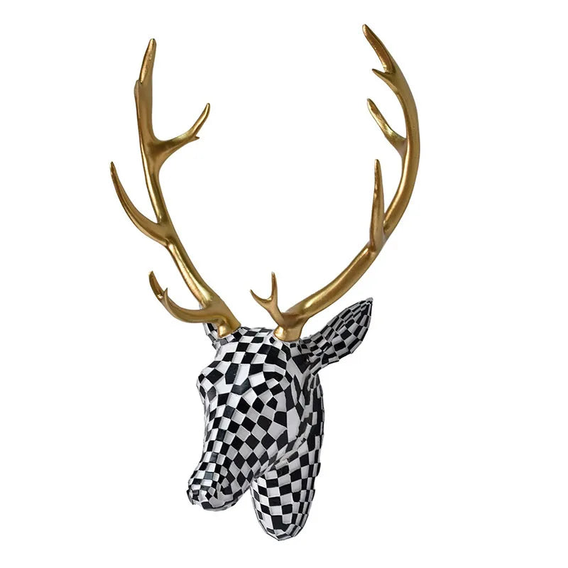 Artistic Deer Head Sculptural Wall Decor