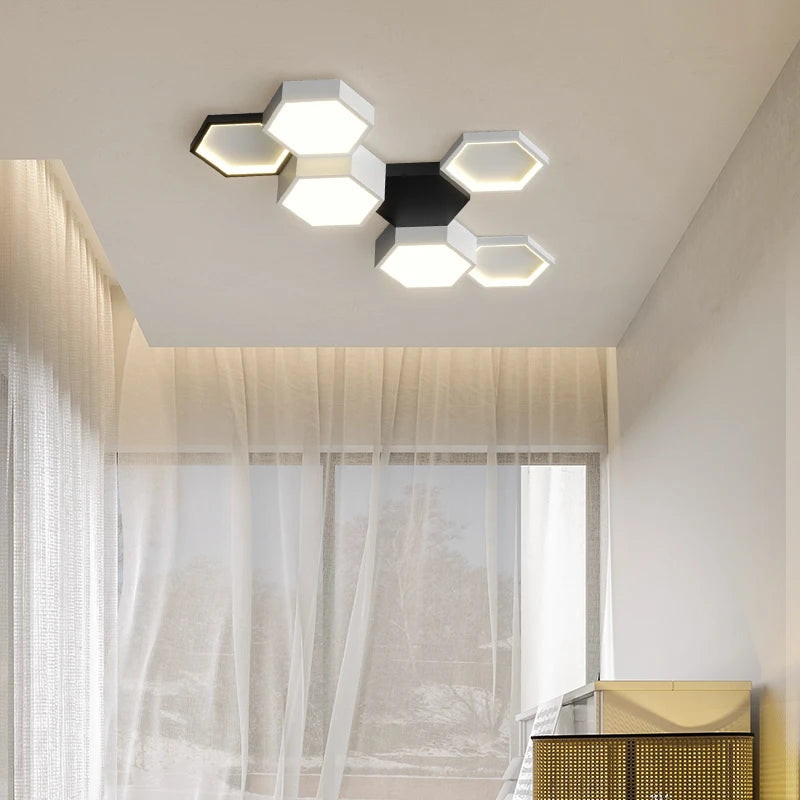 Six Points Modern Hexagon LED Ceiling Panel Light