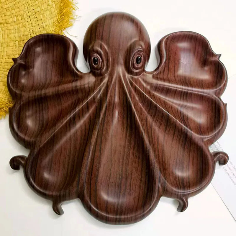 Octopus Shape Wooden Serving Board