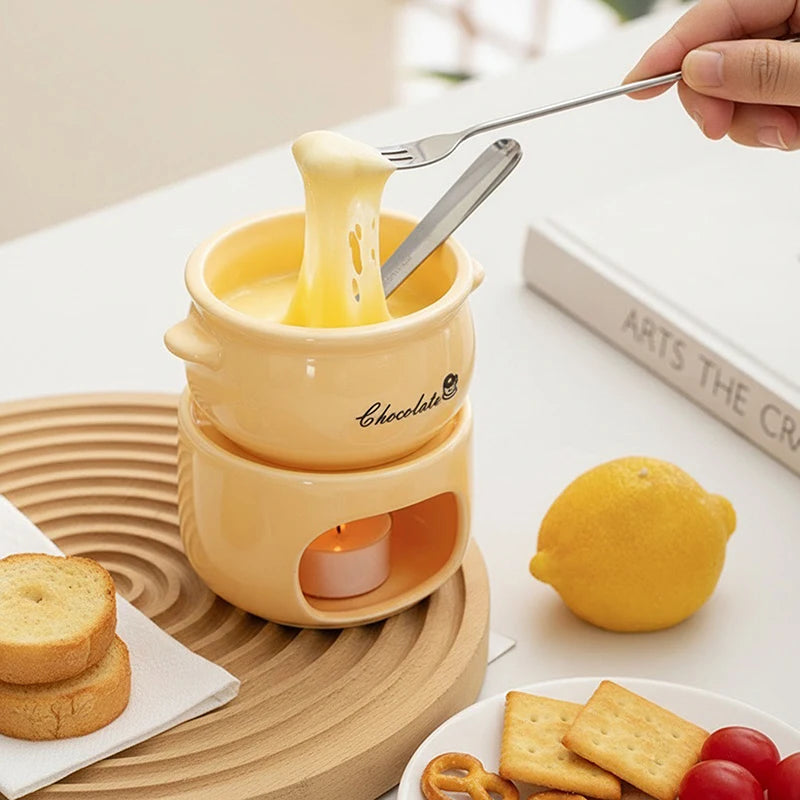 Warm Dip Chocolate Cheese Fondue Pot