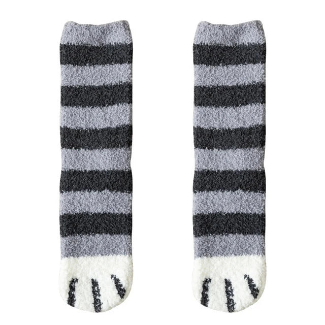 Plush Winter Cute Cat Paws Sock