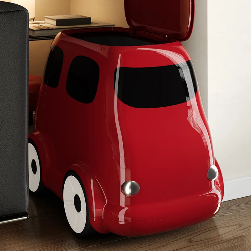 Cartoon Car Kids Ride-On Trash Bin