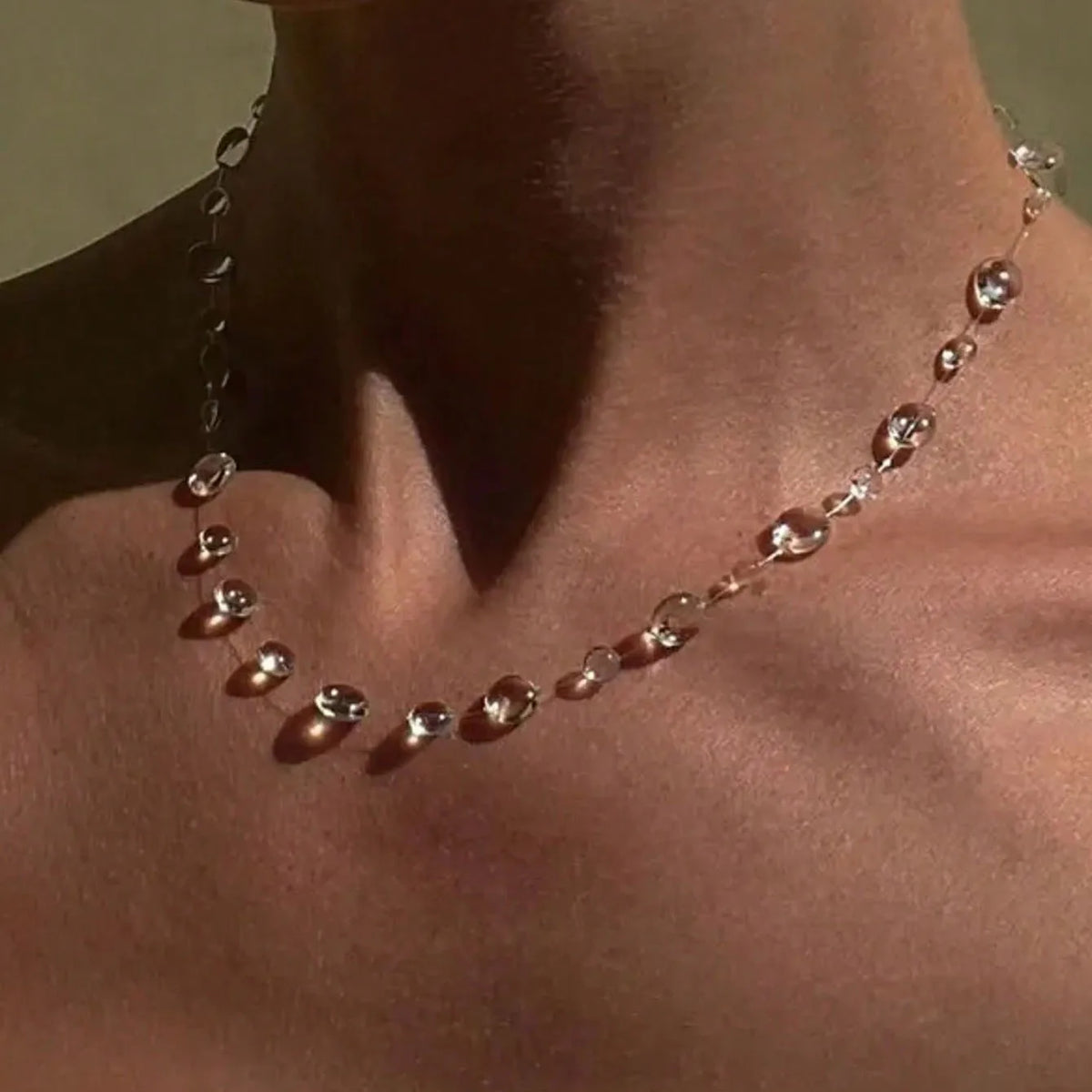 Melting Ice Floating Pendant Necklace