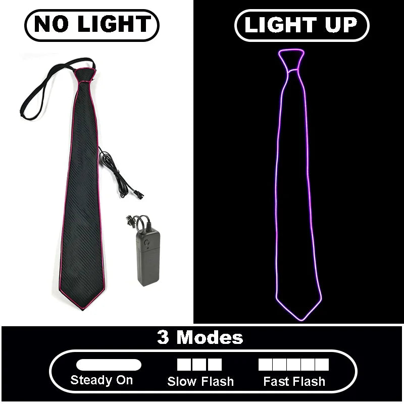 Neon Glow LED Party Tie