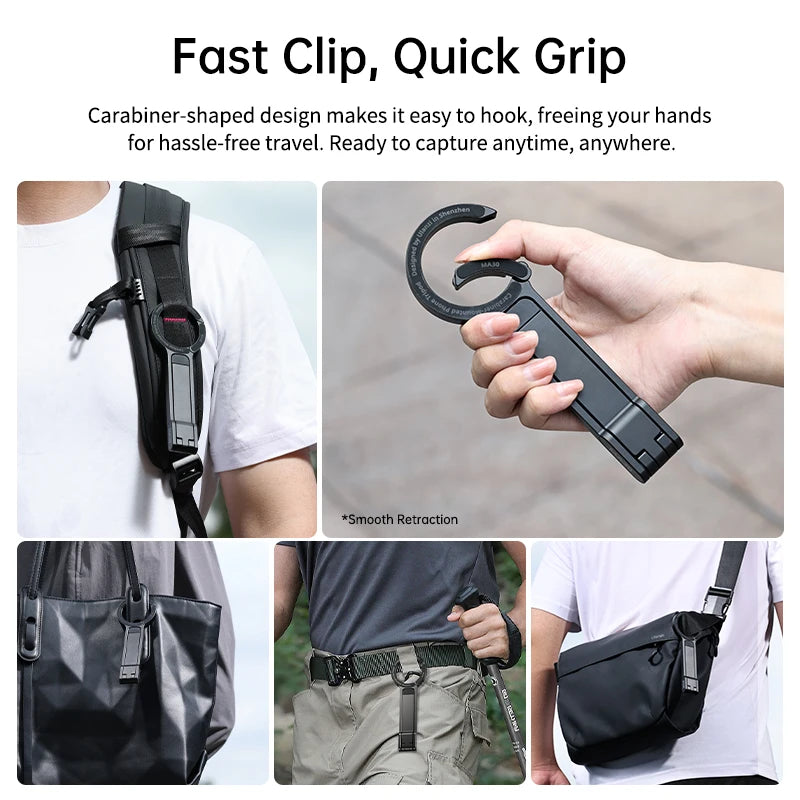 Pocket Size Clip-On Magnetic Foldable Tripod