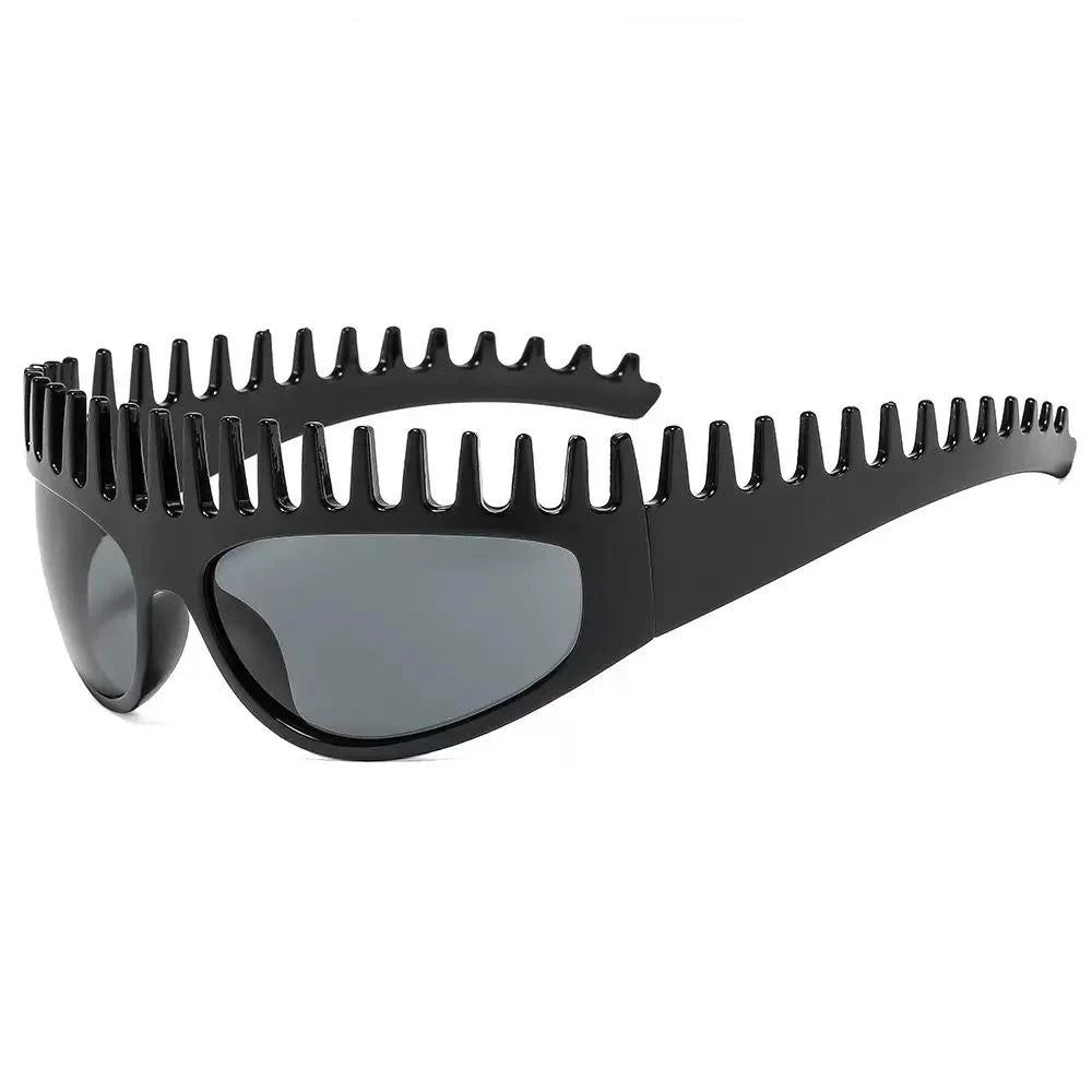 Futuristic Comb-Top Headband Sunglasses