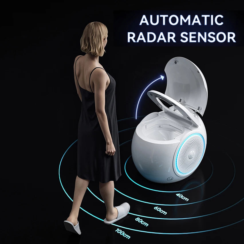 Automatic Radar Sensor Built-in Speaker Smart Egg-Shaped Toilet
