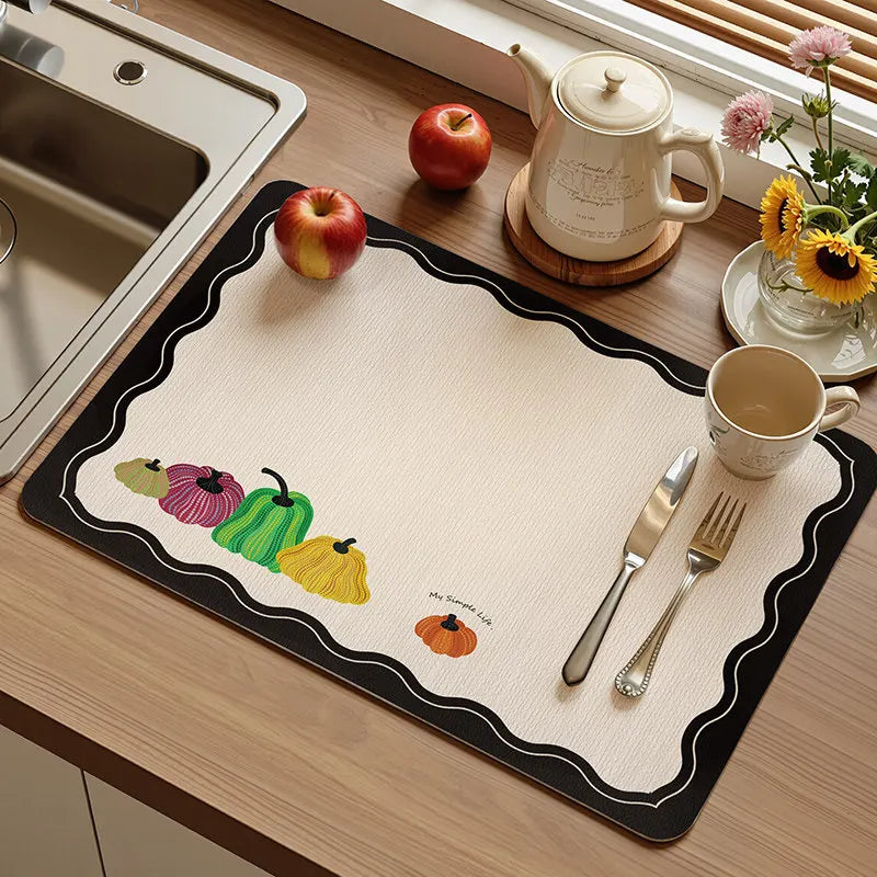 Floral Bloom Quick-Dry Mat
