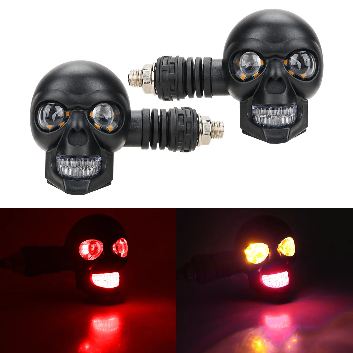 Scary Skull LED Motorcycle Signal Indicator Light