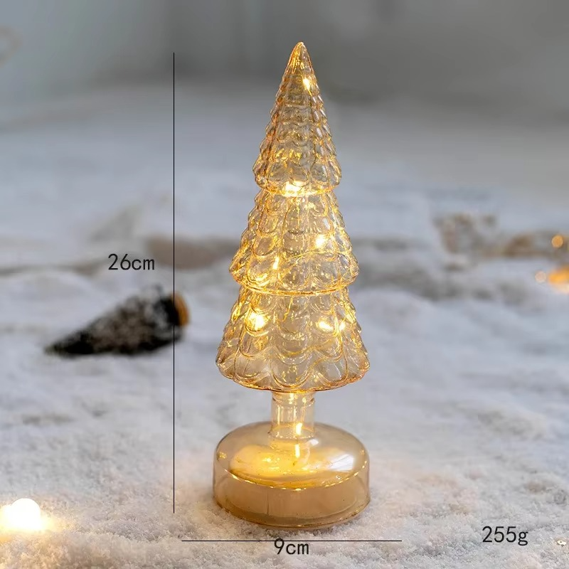 Christmas Time LED Frosted Glass Tree Lamp