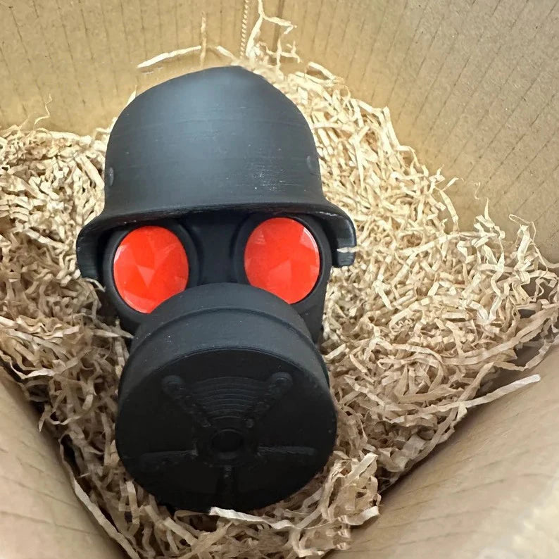 Black Gas Mask Helmet Trailer Hitch Cover