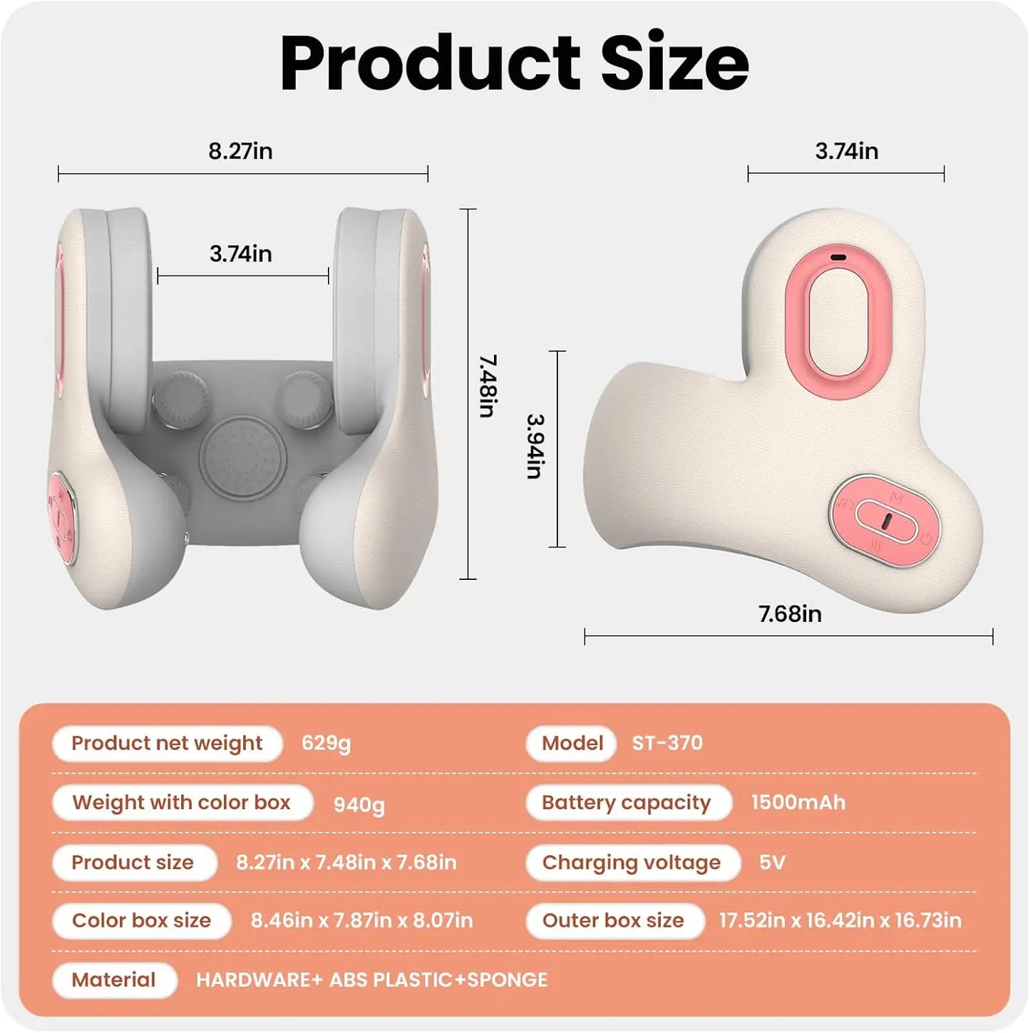 Smart Traveler Bluetooth Music Heated Neck Pillow
