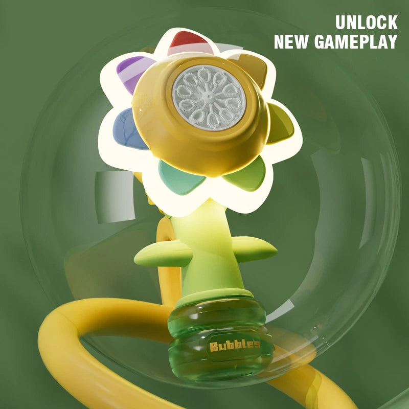 Electric Sunflower Bubble Blower