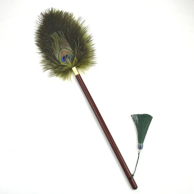 Peacock Feather Anti-Static Dusting Brush