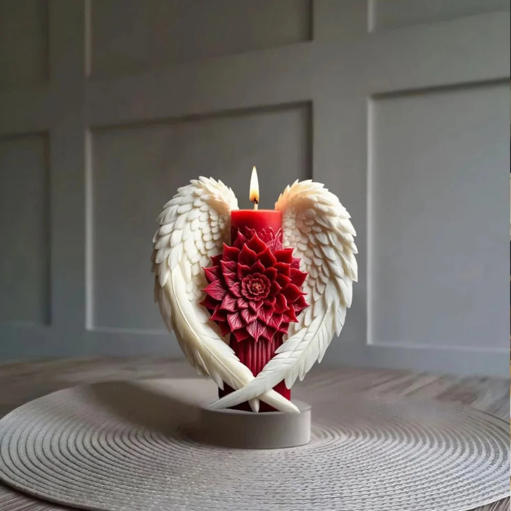 Angel Wing Flower Candle Holder