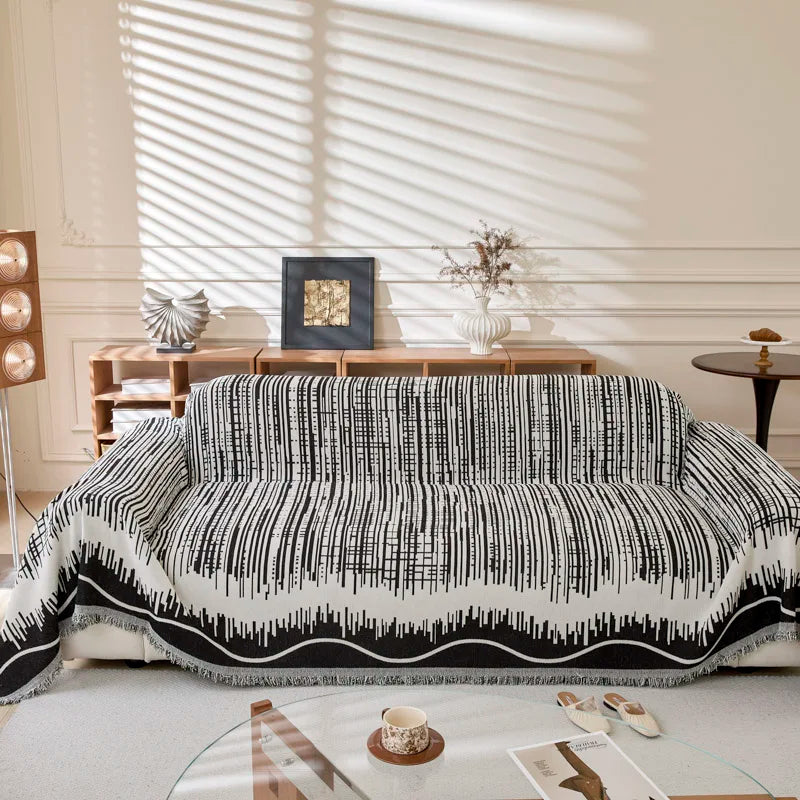 Geometric Lines Sofa Throw Cover Blanket